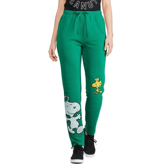 Pantalon de Survêtement pour Femme Snoopy Remis à Neuf, Tricot en Molleton Doux, Vert, P