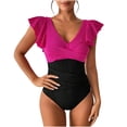 thumbnail image 3 of Sentmoon Bathing Suits Summer Spaghetti Strap Oversized Bikini Ladies' Casual and Fashionable Solid Color Bikini Lace Up Swimsuit Set Stylish for Lap Swimming & Training S, 3 of 7