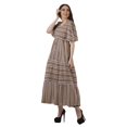 thumbnail image 2 of Moomaya Robes d'Été Imprimées à Manches Courtes pour Femmes, Tenue de Fête Décontractée, 2 of 4