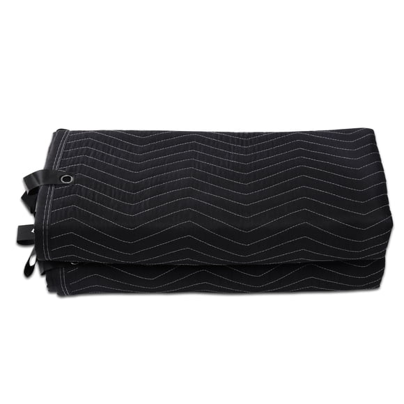 KFFKFF Acoustic Noise Reduction Blanket, Dimensions 96" x 80", Oversized Studio Soundproofing Blanket with Grommets, Door Light Obstruction and Noise Barrier Blanket, Black