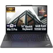 Lenovo ThinkPad E16 Gen 2 Business Laptop, 16" WUXGA IPS, AMD Ryzen 5 7535U, Windows 11 Pro, 16GB DDR5, 512GB SSD, Fingerprint, ThinkShield Security, Aluminium Case, Black