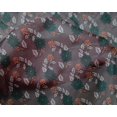 thumbnail image 4 of oneOone Silk Tabby Fabric Leaves & Floral Block Print Sewing Fabric BTY 42 Inch Wide, 4 of 4