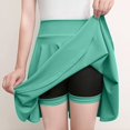 thumbnail image 2 of LNGOOR Jupe Patineuse Mini Plissée Extensible Décontractée pour Femmes avec Shorts Basique Polyvalente Taille Haute, 2 of 6