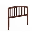 thumbnail image 1 of Pemberly Row Contemporary Mission-Inspired Full Wood Headboard in Walnut, 1 of 8