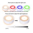 thumbnail image 3 of Under Cabinet Puck Light, Remote Control Warm RGB Closet Puck Lights Timing Battery Powered  For Wardrobes, 3 of 8