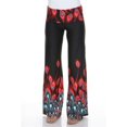 thumbnail image 1 of White Mark Printed Palazzo Pants, 108-Red Peacock - Small, 1 of 1