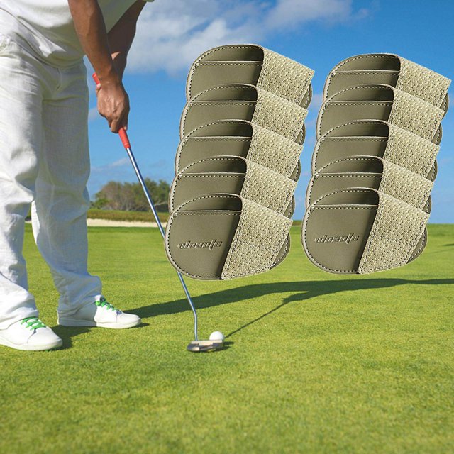 Baohd Golf Head Covers PU Portable Protector for Athlete Travel Golf Training Green Small