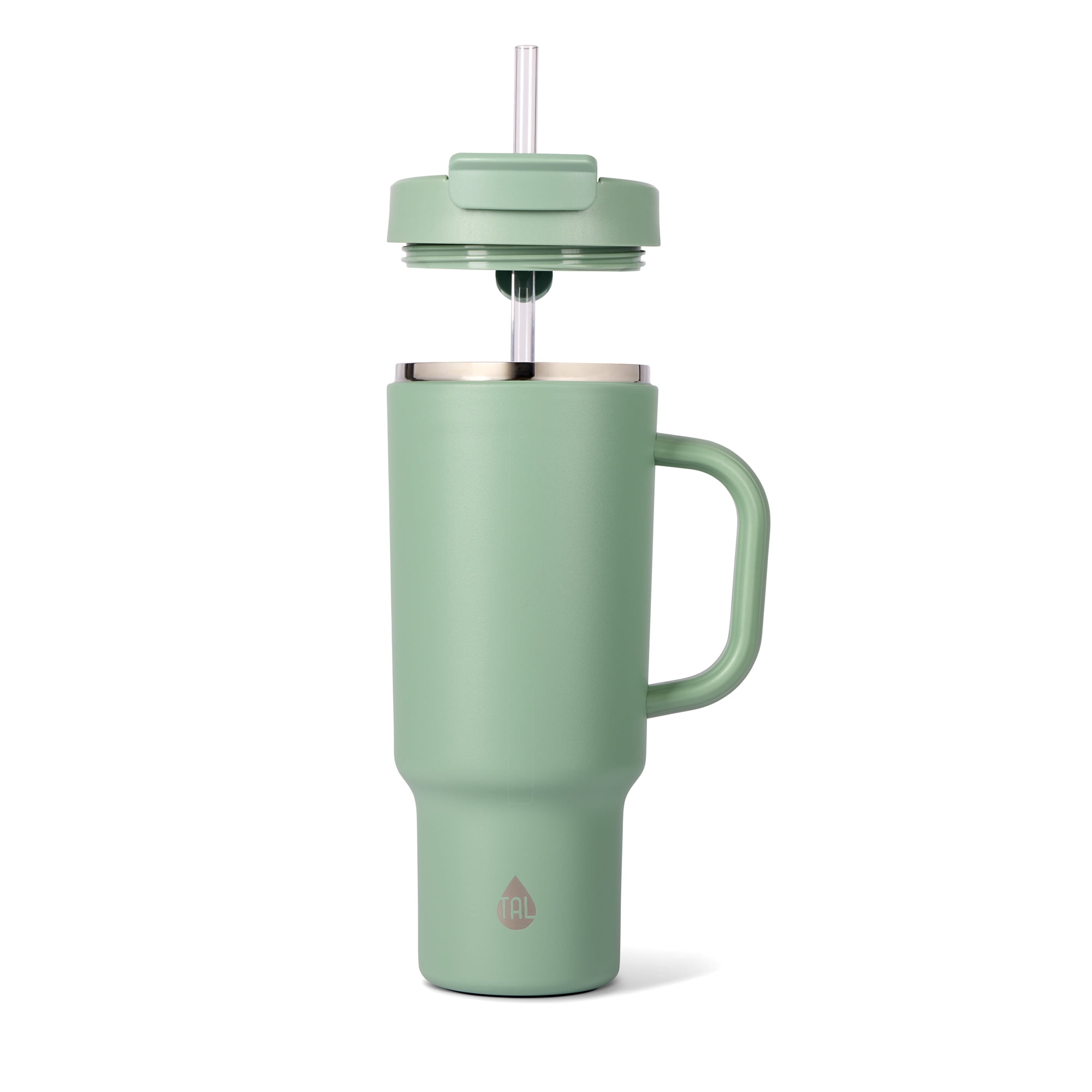 TAL Stainless Steel Hudson Tumbler with Straw 40 fl oz, Sage