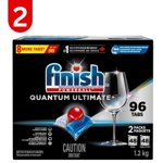 Finish Quantum Ultimate+ Lave-vaisselle Détergent, 96 Comprimés paquet de 2