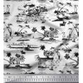 thumbnail image 1 of Soimoi Poly Georgette Fabric Chair,Palm Tree & Yacht Beach Fabric Prints by Yard 52 Inch Wide, 1 of 3