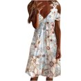 thumbnail image 2 of TIMIFIS Robe T-Shirt Décontractée d'Été pour Femmes, Robe Soleil Évasée, Couvre-Maillot de Bain de Plage - Été, 2 of 5
