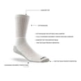 thumbnail image 3 of Genuine Dickies Men Lightweight Crew Work Socks - White - 12 Pairs (2x6PK), 3 of 5