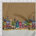thumbnail image 1 of Soimoi Satin Silk Fabric Buildings Panel Printed Fabric 1 Yard 42 Inch Wide, 1 of 3
