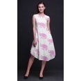 thumbnail image 2 of Bimba Robe d'Été Sans Manches à Col Rond pour Femmes, Imprimé Animal Éléphant Rose, Tenue Décontractée - Xxx-Grand, 2 of 6