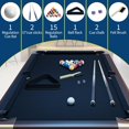 thumbnail image 2 of GloryStar 6Ft/7Ft Folding Pool Table, Portable Pool Table, Billiard Table Set Includes Balls, Cues, Chalks and Brush, for Family Game Room, Adult Rrec Room, Basements, 2 of 7
