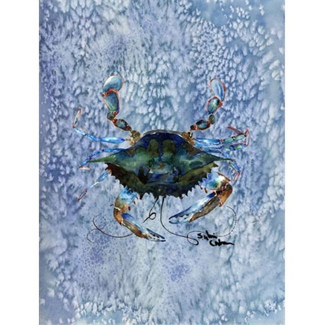 Carolines Treasures 8151CHF 28 x 40 In. Crab Flag Canvas- House Size