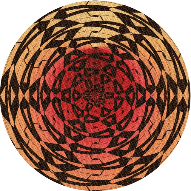 Ahgly Company Machine Washable Indoor Round Transitional Maroon Red Area Rugs, 4' Round