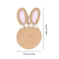 thumbnail image 3 of Cheapark Easter Bunny Coaster Jute Table Heat Insulation Pad Holiday Party Decorations Supplies, 3 of 6