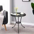 thumbnail image 1 of Royalbelle 24inch Round Black Cast Aluminum Bistro Table, Outdoor Coffee Table, 1 of 8