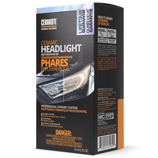 CERAKOTE® Ceramic Headlight Restoration Kit, Quick & Easy 3-Step