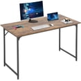 thumbnail image 1 of BestOffice Computer Desk, 47-Inch Modern Home Office PC Table, Study & Gaming Workstation for Small Spaces, Wood & Metal, Vintage Brown, 1 of 7