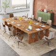 thumbnail image 4 of Tribesigns 70.9" Modern Executive Desk, Wood Office Computer Desk for Home Office, Rustic Brown, 4 of 5