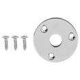 thumbnail image 2 of Metal Guitar Jack Socket Plate With Mounting Screws,  Look, For Electric Guitars, Basses And More, 2 of 8