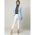 thumbnail image 2 of INSPIRE CHIC Manteau Long Classique à Manches Longues avec Revers Cranté pour Femmes, 2 of 7