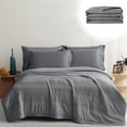 thumbnail image 1 of Couette en Fibre de Polyester Lavable de Couleur Unie, Couette d'Été Mince et Fraîche pour Lit Ou Sofa, Bleu Vert Gris, 1 of 6