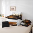 thumbnail image 4 of YST Brown Ombre Abstract Bedding Set with Brush Marks Gradient, Full Size (7 Count), 4 of 4