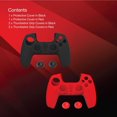 thumbnail image 4 of Verbatim Couvercles protecteurs pour contrôleurs sans fil PS5 DualSense 2 pièces Noir, Rouge, 4 of 7