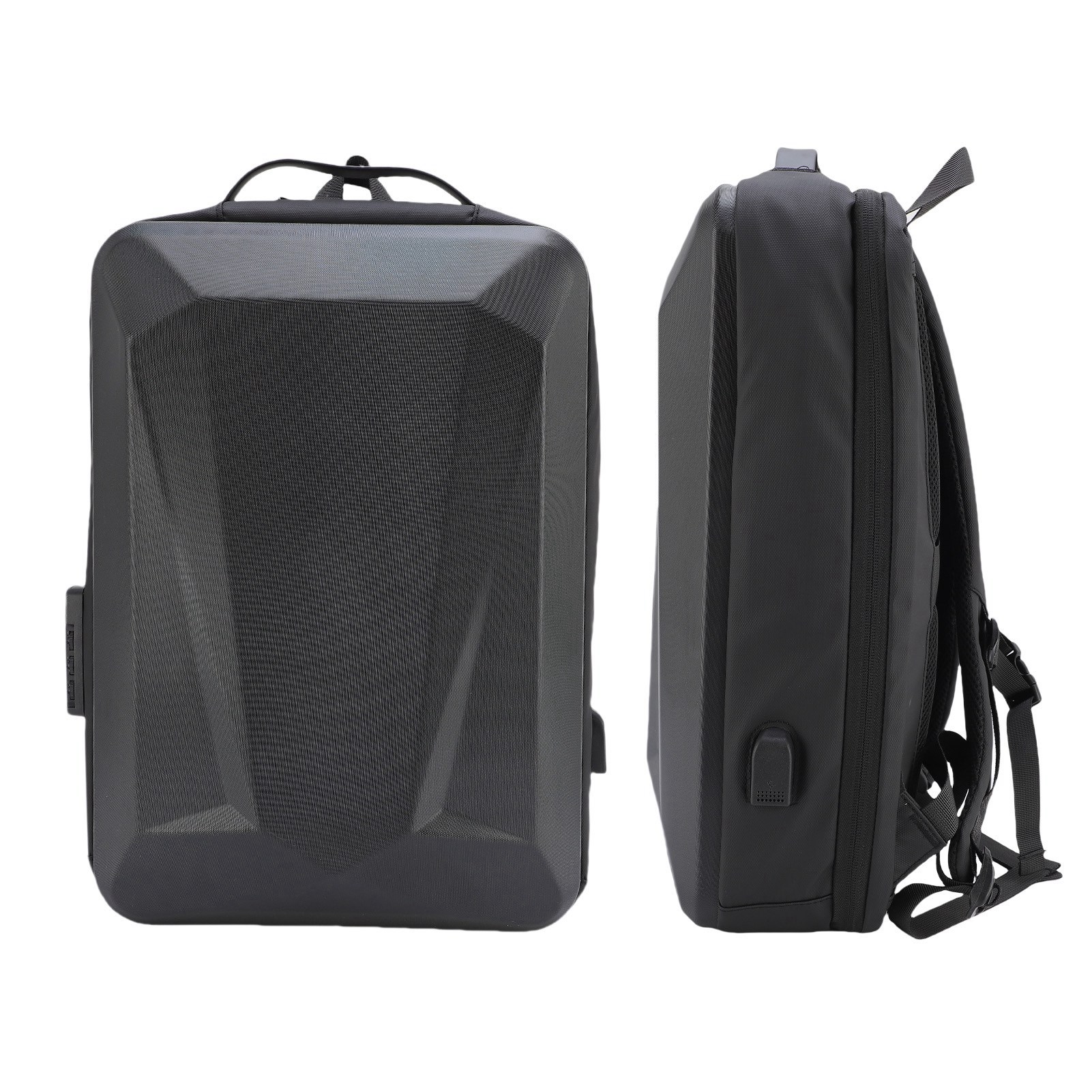 Laptop Backpack for Men, Anti Theft Hard Shell Laptop Backpack with Password for Laptops Up to 15.6 Inch, Laptop Bag Computer Backpack with USB Charging Port for Business Travel