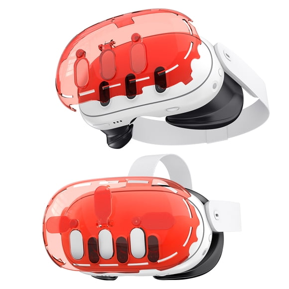 Crystal Protective Case for Meta Quest 3, VR Headset Glasses Transparent Protective Cover Mask