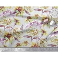 thumbnail image 2 of Soimoi Green Moss Georgette Fabric Leaves & Floral Print Sewing Fabric BTY 42 Inch Wide, 2 of 3