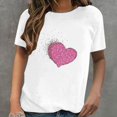 thumbnail image 2 of Pompotops T-Shirt Décontracté à Manches Courtes pour Femmes avec Imprimé Amour, 2 of 4