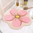 thumbnail image 4 of Flower Carpet Bathroom Mat Washable Soft Decorative Area Rug for Living Room Entrance Polyester Fiber Home, 4 of 6
