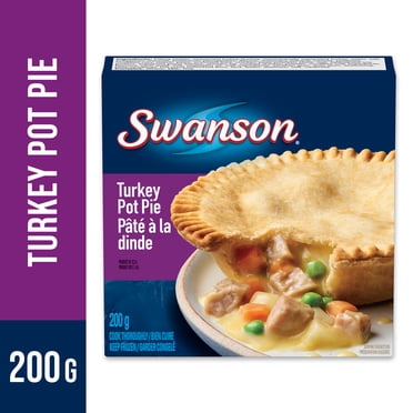 Pâté à la dinde Swanson: de la dinde assaisonnée, des carottes, des pommes de terre et des petits pois dans une pâte feuilletée 200 g