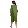 thumbnail image 4 of Moomaya Robe de Nuit à Patte de Boutonnage pour Femmes, Unie, à Manches Longues, 4 of 6