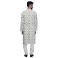 thumbnail image 3 of Atasi Button Down Asymmetric Printed Long Sleeve Rayon Kurta Pyjama Set, 3 of 4