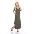 thumbnail image 2 of White Mark Women's Cold Shoulder Maxi Dress, 2 of 4