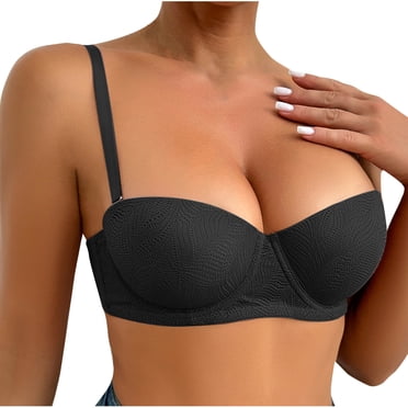 Cameland Low-Cut Push Up Bra for Women Underwire Molded Cup Padded Comfotable Bra T-Shirt Bra