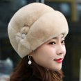 thumbnail image 1 of Chapeau Femme Résistant au Froid Russe Décontracté Hiver Thermique Dames d'Âge Moyen, 1 of 4