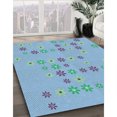 thumbnail image 3 of Ahgly Tapis Rectangulaire Lavable en Machine Iceberg Bleu, 2 Pieds x 5 Pieds, 3 of 7