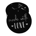 thumbnail image 1 of Inkdotpot Pack Of 100 Real Silver Foil Paper Tags Made With Love Text Favor Hang Tags, 1 of 6
