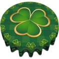 thumbnail image 4 of Saint Patricks Day Tablecloth 60 Inch Round Wrinkle Free Green Shamrock Table Cloth Suitable for Kitchen Decorantion/Indoor and Outdoor Dining Table/Party/Picnic, 4 of 6