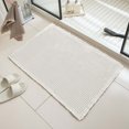 thumbnail image 1 of Waffle Bath Runner, Upgraded Waffle Runner Rug, Non Slip Washable Drying Boho Bathroom Bath Mat with Tassels for Hallway Shower Entry Farmhouse Home Decor, Double-Sided Use (off white, 24*36in), 1 of 8
