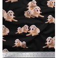thumbnail image 1 of Soimoi Moss Georgette Fabric Golden Retriever Dog Fabric Prints by Yard 42 Inch Wide, 1 of 3