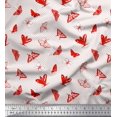 thumbnail image 1 of Soimoi Red Rayon Fabric Dot & Butterfly Print Fabric by Yard 56 Inch Wide, 1 of 3