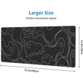 thumbnail image 4 of Topographic Contour Map XL Mouse Pad Gaming Extended Large Mousepad with Nonslip Rubber Base Stitched Edges Laptop Desk Pad Computer Keyboard Mouse Mat for Company Office Gamer, 4 of 5