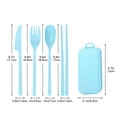 thumbnail image 2 of Portable Cutlery Set With Detachable Knives Spoons Forks Chopsticks And Student Gifts, 2 of 5
